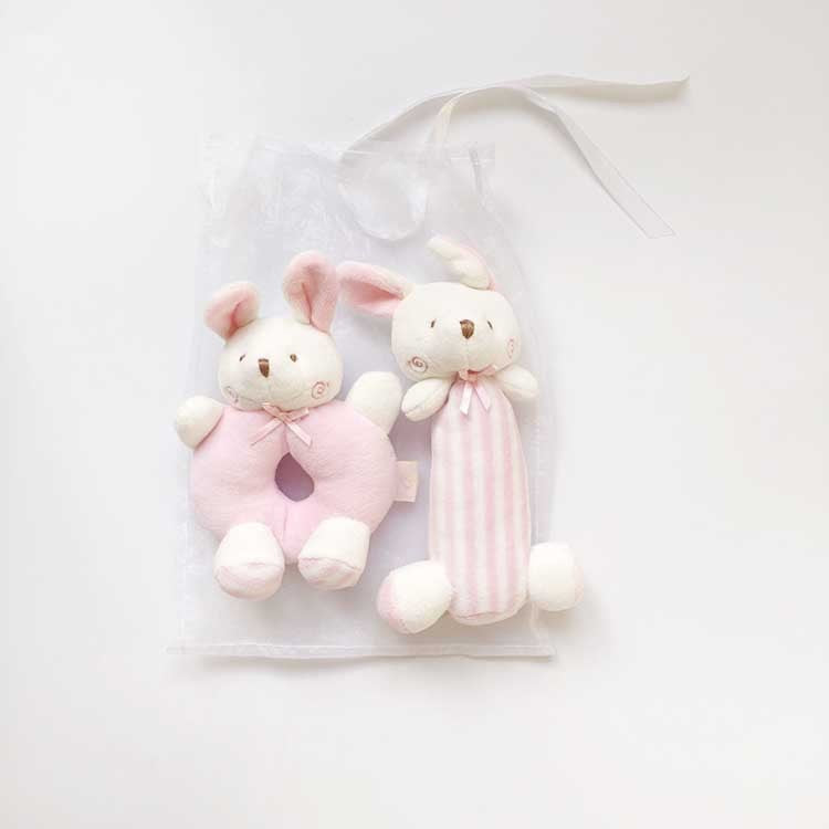 Pure cotton baby rattle toy
